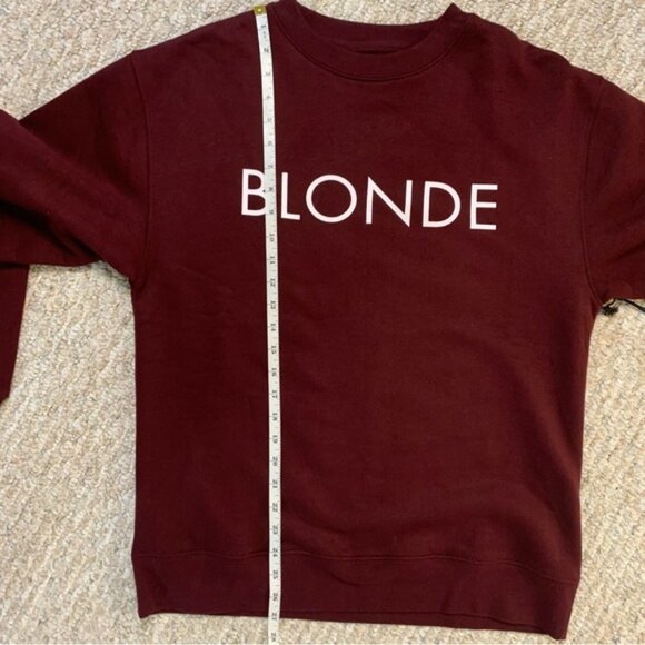 Brunette The Label Core Crew BLONDE Winetasting Burgundy S/M NWT - Picture 10 of 11